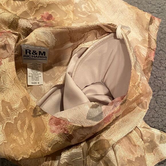 R & M Richards Vintage Floral Blouse Size 8 Shoulder Pads Asymmetrical Bottom - Picture 8 of 11